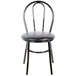Lancaster Table & Seating Black Hairpin Cafe Chair with 1 1/4" Padded Seat Main Thumbnail 5
