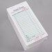 Adams 525SW 1-Part White / Green Guest Check Book with Receipt Stub - 10/Pack Main Thumbnail 5