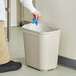Rubbermaid Commercial Fire-Resistant Wastebasket, 28 Quart, UL Rated, Textured Beige 5 thumbnail image