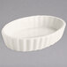 Hall China by Steelite International HL8510AWHA Ivory (American White) 3 oz. Fluted Souffle / Creme Brulee Dish - 24/Case Main Thumbnail 1