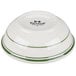 Tuxton TGB-024 Green Bay 10 oz. Eggshell China Nappie Dish / Bowl with Green Bands   - 36/Case Main Thumbnail 3