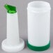 Carlisle PS601N09 Store 'N Pour 1 Qt. White Container with Green Spout and Cap Main Thumbnail 4