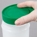 Carlisle PS601N09 Store 'N Pour 1 Qt. White Container with Green Spout and Cap Main Thumbnail 7