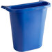 Rubbermaid FG295073BLUE 13.62 Qt. / 3.41 Gallon Blue Oval Wastebasket Side Bin Main Thumbnail 2