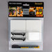 A package of American Metalcraft white mini chalk cards with black markers and a pen.