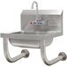 Advance Tabco 7-PS-64 Wall Mounted Hand Sink with Tubular Supports - 17 1/4" x 15 1/4" Main Thumbnail 1