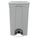 Lavex Janitorial 92 Qt. / 23 Gallon Gray Rectangular Step-On Trash Can Main Thumbnail 3