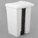 Lavex Janitorial 48 Qt. / 12 Gallon White Rectangular Step-On Trash Can Main Thumbnail 4