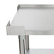 A stainless steel APW Wyott equipment stand with a galvanized undershelf.