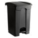 Lavex Janitorial 48 Qt. / 12 Gallon Black Rectangular Step-On Trash Can Main Thumbnail 3