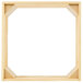 A square wooden frame with corners.