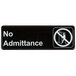 A black and white Thunder Group no admittance sign.