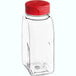 16 oz. Rectangular Plastic Spice Container with Dual Flapper Coarse Pour / Shake Lid Main Thumbnail 3