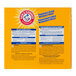 Arm & Hammer Clean Burst HE Powder Laundry Detergent in a yellow box with blue and white text.