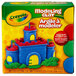 A box of Crayola modeling clay in blue and red with a yellow background.