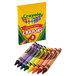 A box of Crayola crayons with a crayon on top.