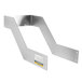 A stainless steel Bunn front retaining bracket with two metal brackets.