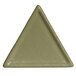 A G.E.T. Enterprises Bugambilia triangle platter with a textured green finish.