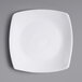Acopa 8 3/4" Bright White Square Porcelain Coupe Plate - 24/Case Main Thumbnail 3