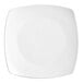 A white square Acopa porcelain plate with a white background.