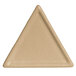 A G.E.T. Enterprises Bugambilia triangle disc platter with a smooth finish in a light beige color.