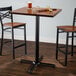 Lancaster Table & Seating 30" x 30" Black 3" Bar Height Column Cast Iron Table Base with FLAT Tech Equalizer Table Levelers Main Thumbnail 6