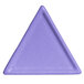 A lavender triangle G.E.T. Enterprises buffet platter with a smooth finish.