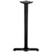 A black Lancaster Table & Seating bar height end column table base.