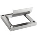 An Avantco stainless steel stacking kit with a curved metal frame.