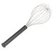 A Matfer Bourgeat wire whisk with a black and yellow Exoglass handle.