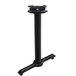 Lancaster Table & Seating Cast Iron 5" x 22" Black 3" Standard Height End Column Table Base with FLAT Tech Equalizer Table Levelers Main Thumbnail 3