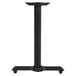 Lancaster Table & Seating Cast Iron 5" x 22" Black 3" Standard Height End Column Table Base with FLAT Tech Equalizer Table Levelers Main Thumbnail 1