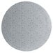 A white round metal disc with a grey granite texture and black specks.