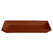 A brown rectangular G.E.T. Enterprises Bugambilia chocolate resin-coated aluminum tray.