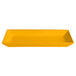 A yellow rectangular G.E.T. Enterprises Bugambilia platter with a white border.
