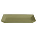 A rectangular green tray with a textured finish.