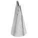 An Ateco silver metal cone shaped like a ruffle.