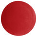 A cranberry red round disc with a smooth finish.