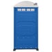 PolyJohn PJN3-1001 Blue Portable Restroom with Translucent Top - Assembled Main Thumbnail 3