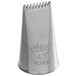 A stainless steel Ateco basketweave piping tip nozzle with the number 43 on it.