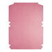 A pink rectangular box with cut out sides on a white background.