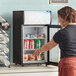 Avantco SC-40 Black Countertop Display Refrigerator with Swing Door Main Thumbnail 1