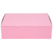 A pink box with a lid on a white background.