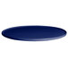 A Pacific blue G.E.T. Enterprises Bugambilia resin-coated aluminum round tray with a rim.