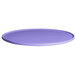 A lavender G.E.T. Enterprises Bugambilia medium round disc with rim on a table.