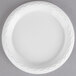 Genpak 70600 Aristocrat 6" White Premium Plastic Plate - 125/Pack Main Thumbnail 2