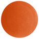 A close up of a G.E.T. Enterprises Bugambilia tangerine resin-coated aluminum round disc with a textured finish.