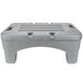 A grey plastic Continental bow tie dunnage rack with holes.