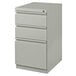 Hirsh Industries 18576 Gray Mobile Pedestal Letter File Cabinet with 2 Box Drawers and 1 File Drawer - 15" x 19 7/8" x 27 3/4" Main Thumbnail 1