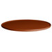 A brown round G.E.T. Enterprises Bugambilia serving disc with a smooth surface and a rim.